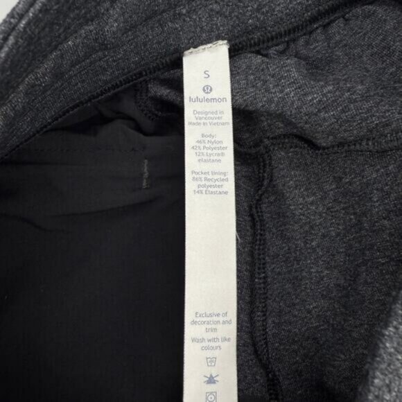 Lululemon Onlu Pant Luon 28" In Heathered Black Men's Size Small - Picture 5 of 6